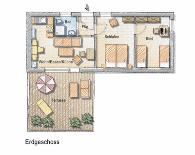 Foto 8 Ferienwohnung Ostfriesland Neuharlingersiel & Umgebung Ferienwohnung SMUTJE in Werdum (Objekt 126) Nordsee