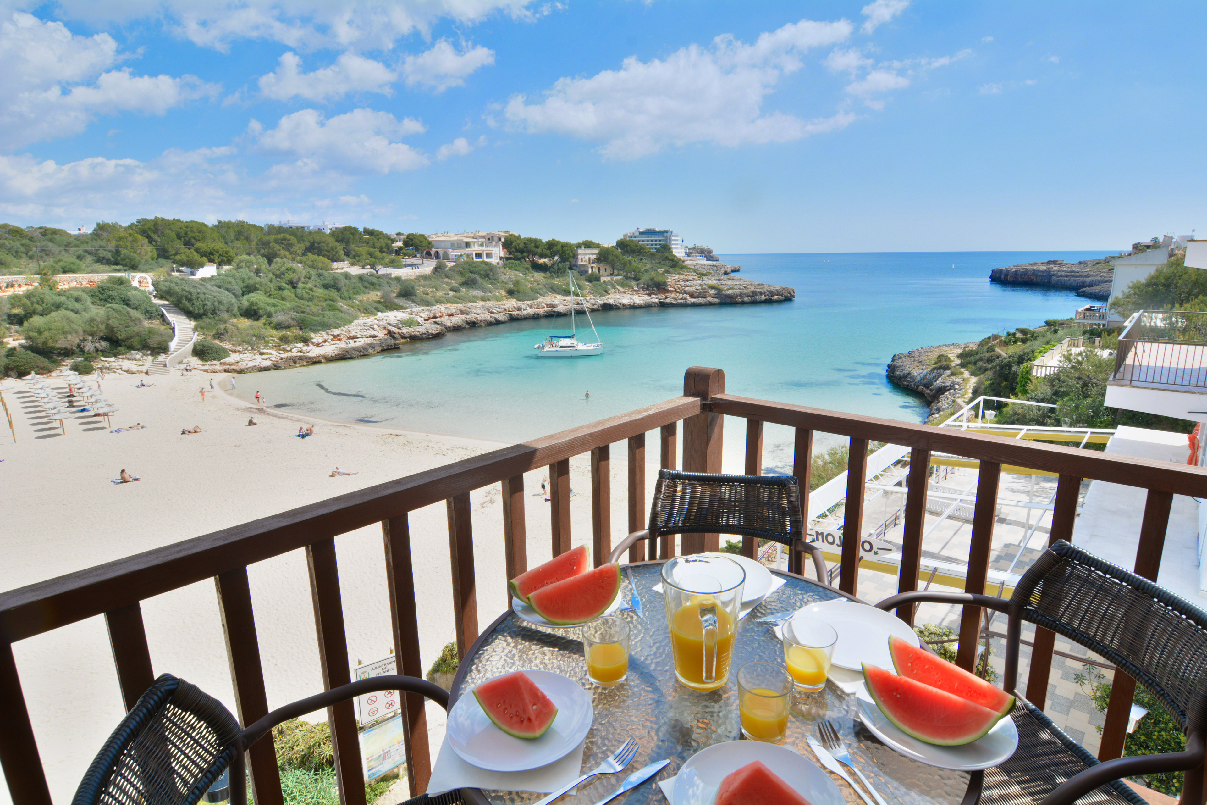 Mallorca front line beach apartment with terrace
