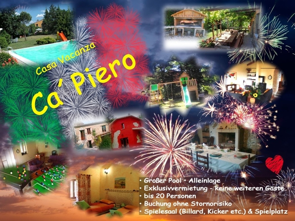 Ferienhaus Ca Piero mit Pool 17 bis 20 Personen Ferienhaus 