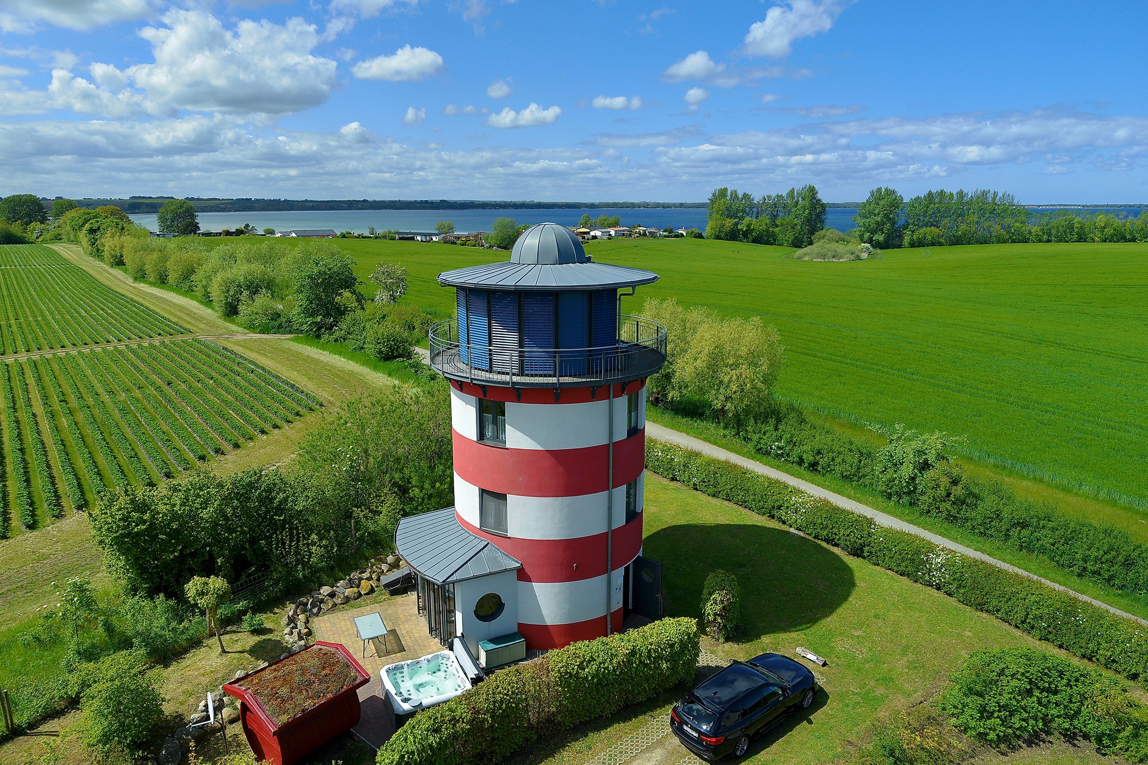 Wohnleuchtturm mit Seeblick Leuchty Ferienhaus  Westmecklenburger Ostseeküste