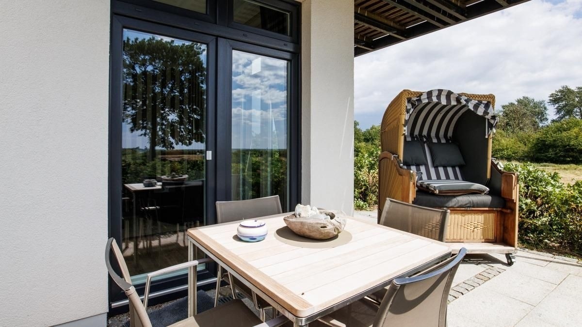 Strandresidenz Vogelflug Meerblick Fehmarnsund