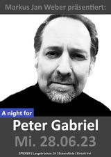 Markus Jan Weber "A night for Peter Gabriel"
