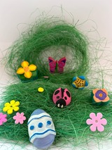 Osterhafte Gipsfiguren